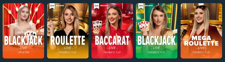 Live-Spiele im Stake Casino Deutschland